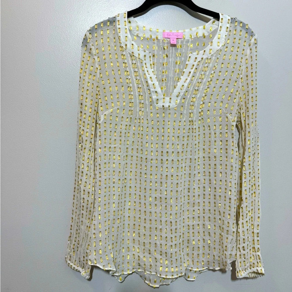 Lilly Pulitzer Tops - Lilly Pulitzer Colby Chiffon Silk Top